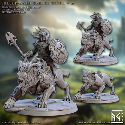 Sphinx Riders - Solarmane Rakshakin - Unpainted Miniature