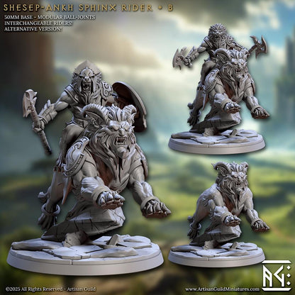 Sphinx Riders - Solarmane Rakshakin - Unpainted Miniature