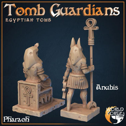 Tomb Guardians - Egyptian Tomb Set - 32mm Scale - Unpainted Miniature