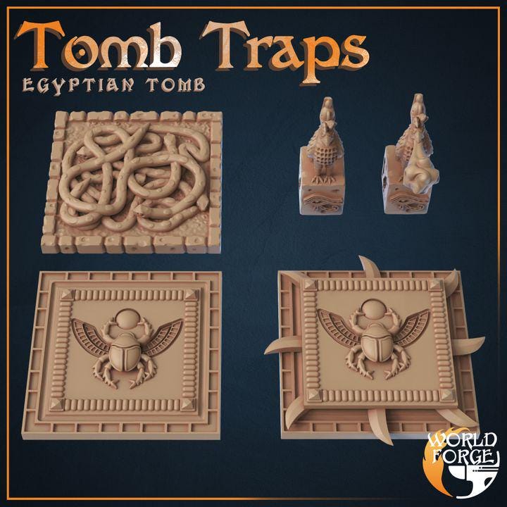 Traps - Egyptian Tomb Set - 32mm Scale - Unpainted Miniature
