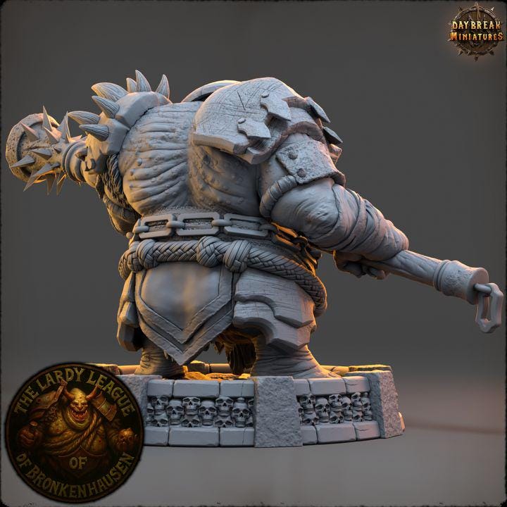 Skarn Greaselthump - The Lardy League of Bronkenhausen - Unpainted Miniature