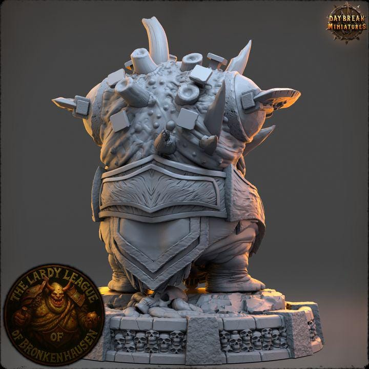 Blorch Crumplegorge - The Lardy League of Bronkenhausen - Unpainted Miniature