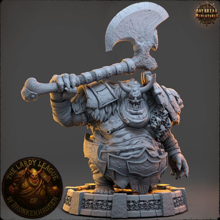 Biletooth Bragg - The Lardy League of Bronkenhausen - Unpainted Miniature