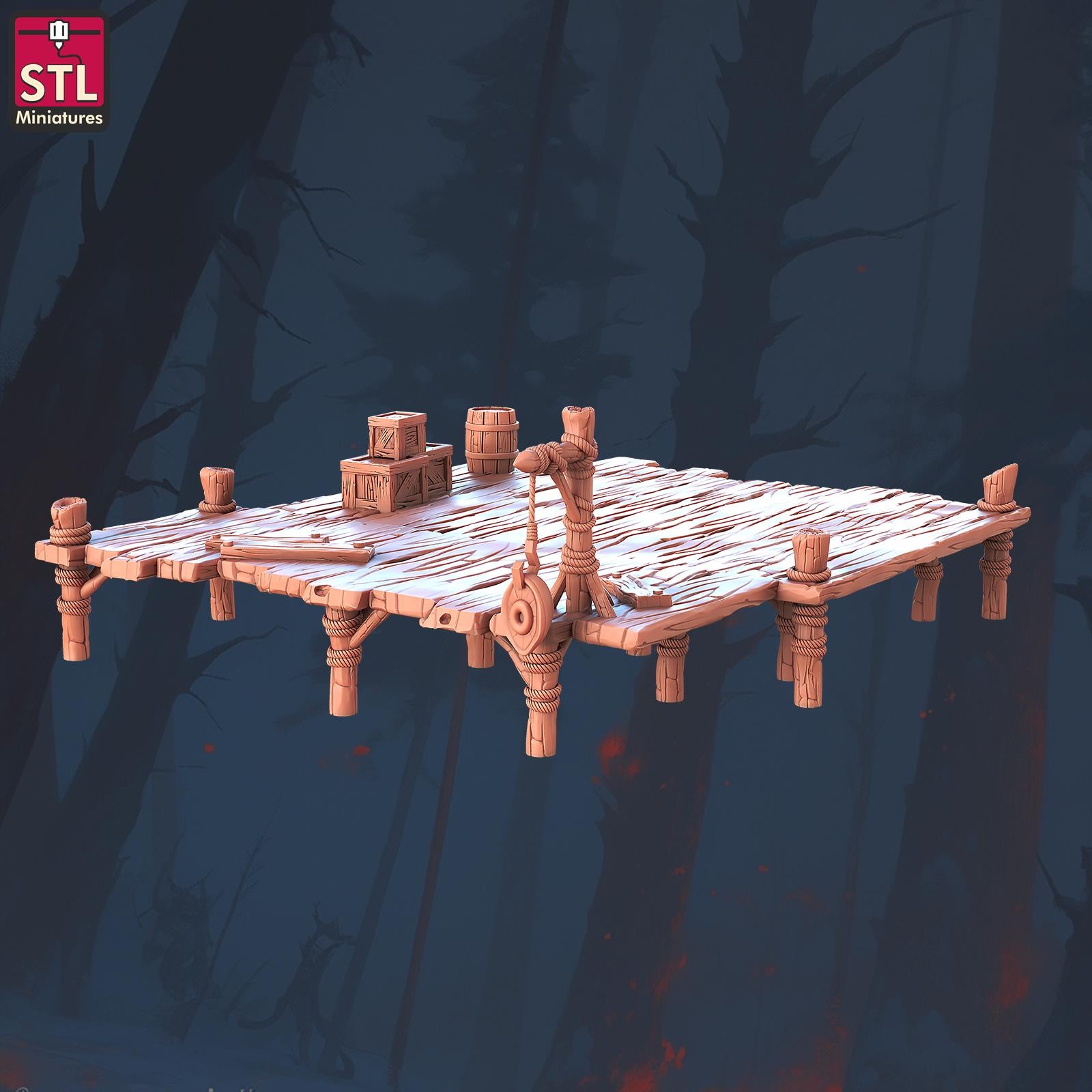 Crocodile Handler Set - Townsfolk NPCs - 32mm Scale - Unpainted Miniature