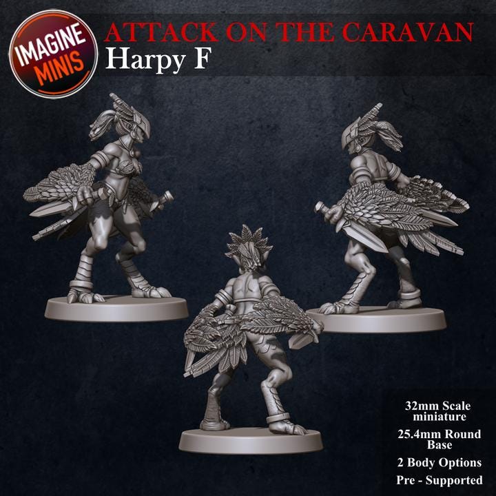 Harpy - Pose F - Unpainted Miniature