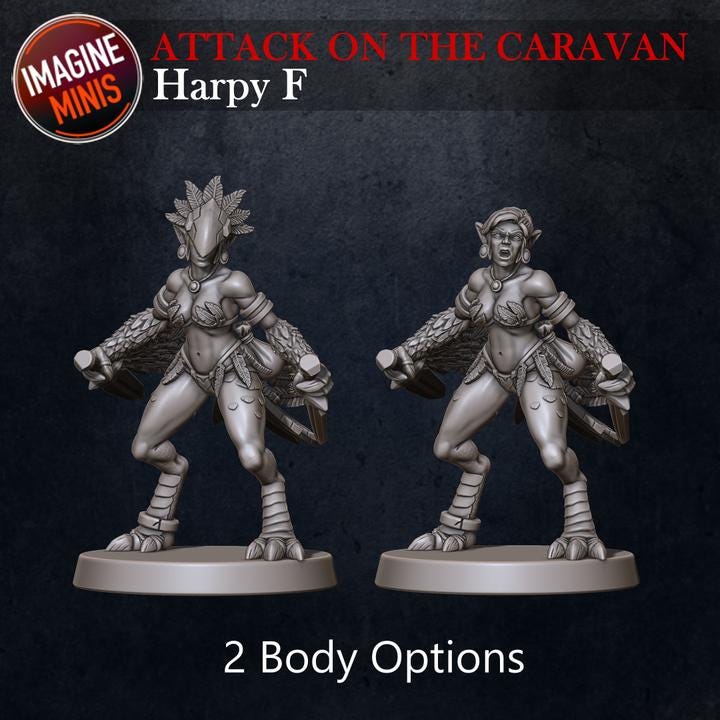 Harpy - Pose F - Unpainted Miniature
