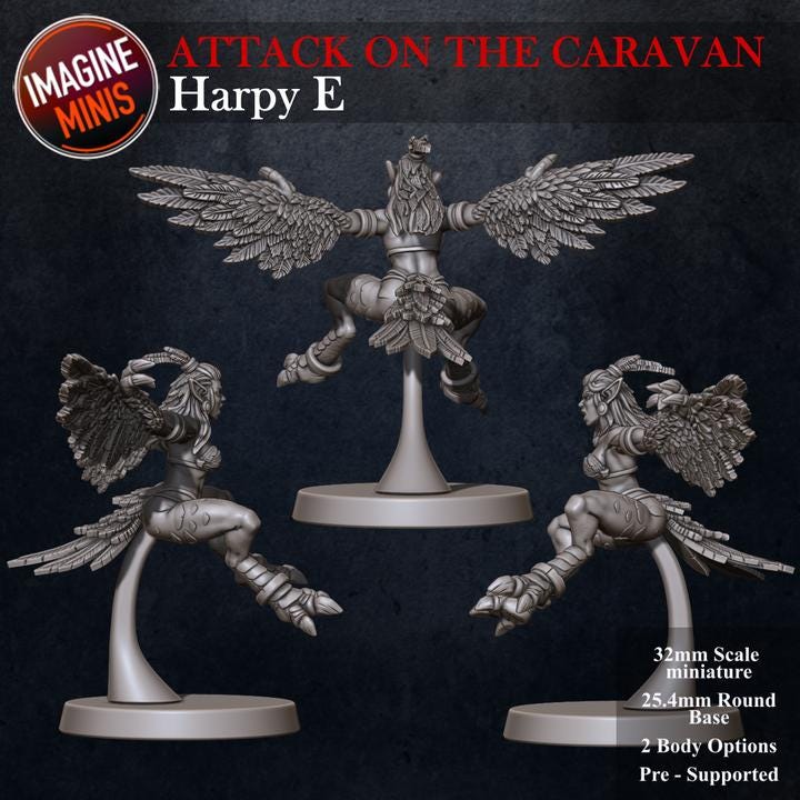 Harpy - Pose E - Unpainted Miniature