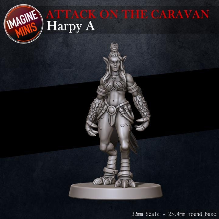Harpy - Pose A - Unpainted Miniature