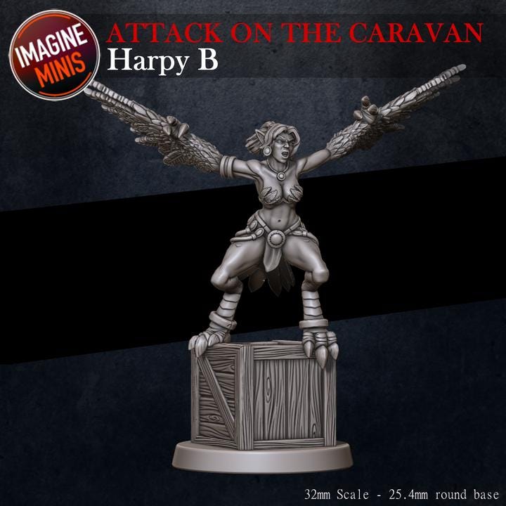 Harpy - Pose B - Unpainted Miniature