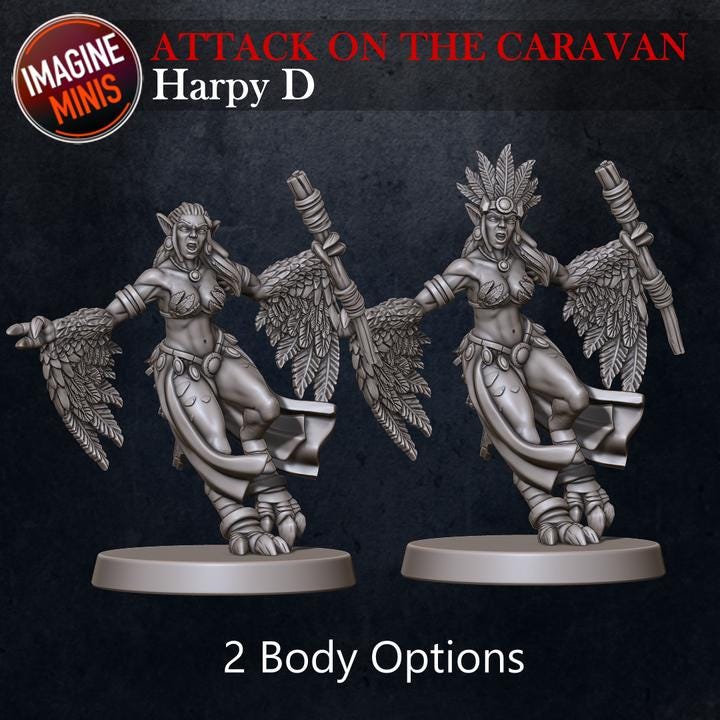 Harpy - Pose D - Unpainted Miniature