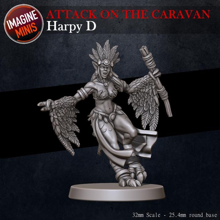 Harpy - Pose D - Unpainted Miniature