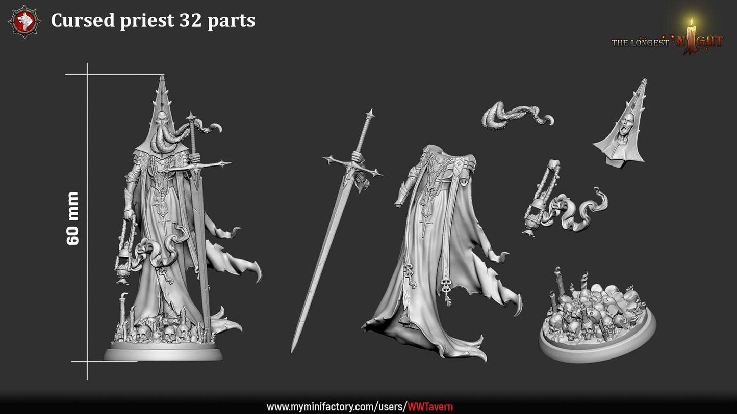 Cursed Priest - Unpainted Miniature