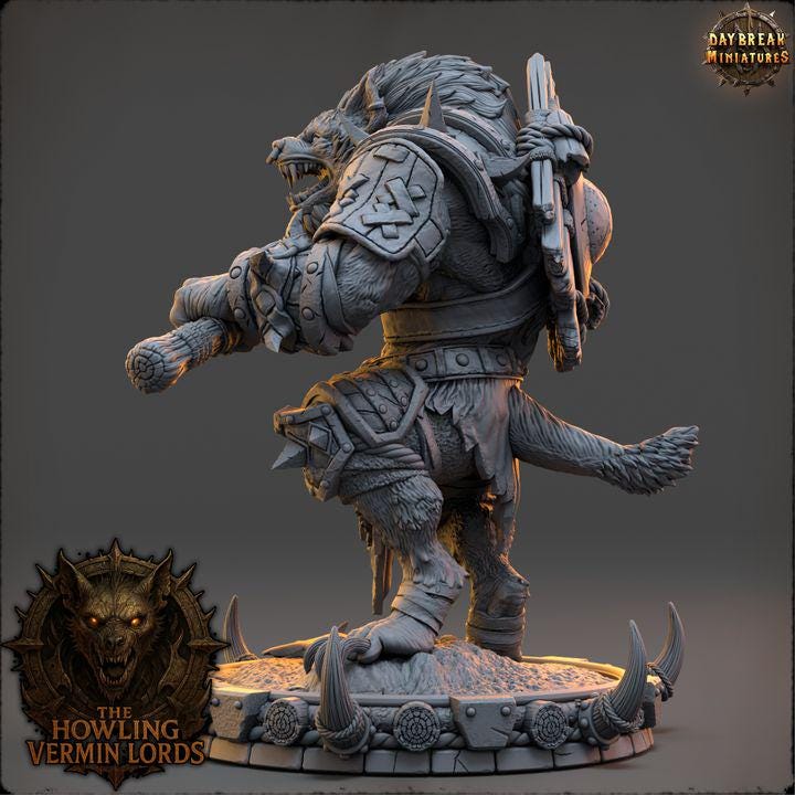 Throzz Blood-Maw - The Howling Vermin Lords - Unpainted Miniature