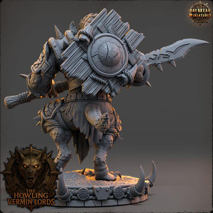 Throzz Blood-Maw - The Howling Vermin Lords - Unpainted Miniature