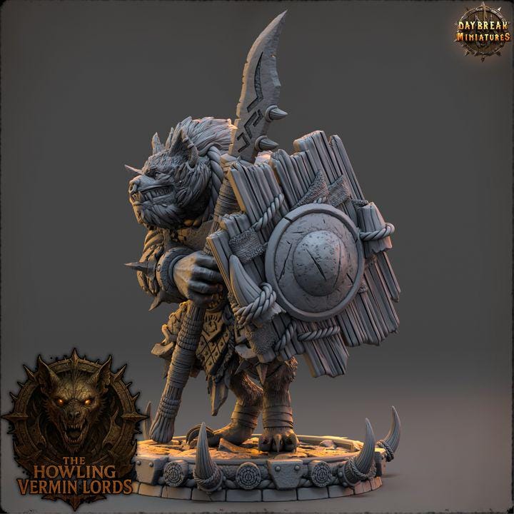 Drozhk Bloodhowl - The Howling Vermin Lords - Unpainted Miniature