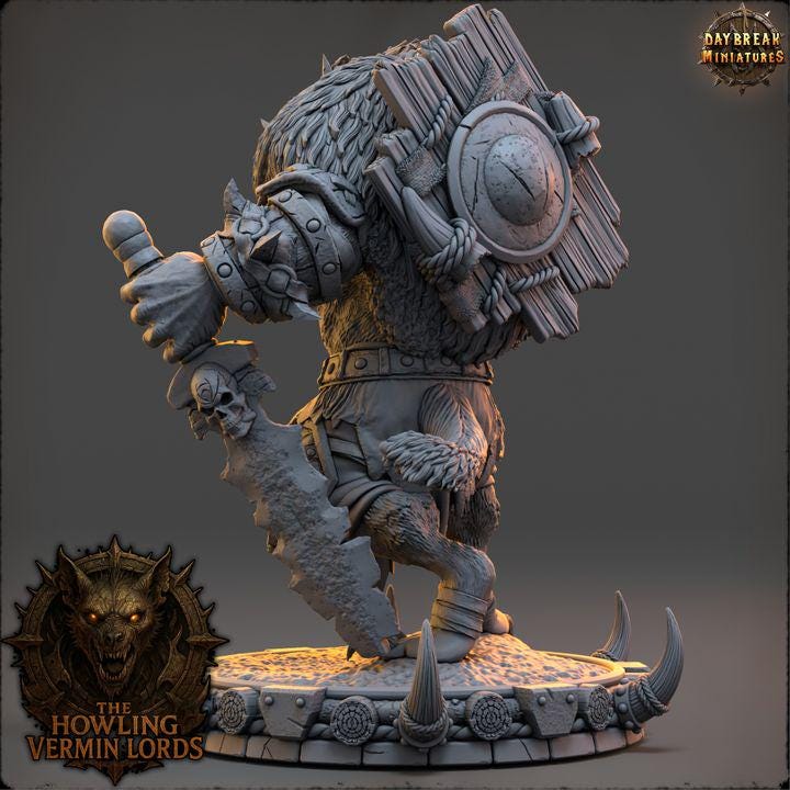 Marruk Fang-Breaker - The Howling Vermin Lords - Unpainted Miniature