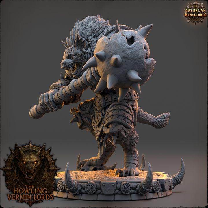 Fenruk the Carrion-Seer - The Howling Vermin Lords - Unpainted Miniature