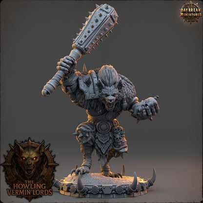 Uzrak Grimhide - The Howling Vermin Lords - Unpainted Miniature