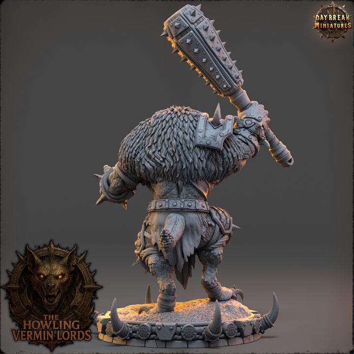 Uzrak Grimhide - The Howling Vermin Lords - Unpainted Miniature