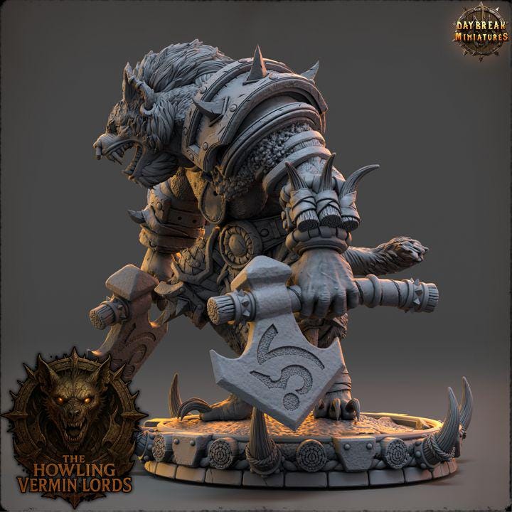 Shaggra Rot-Jester - The Howling Vermin Lords - Unpainted Miniature