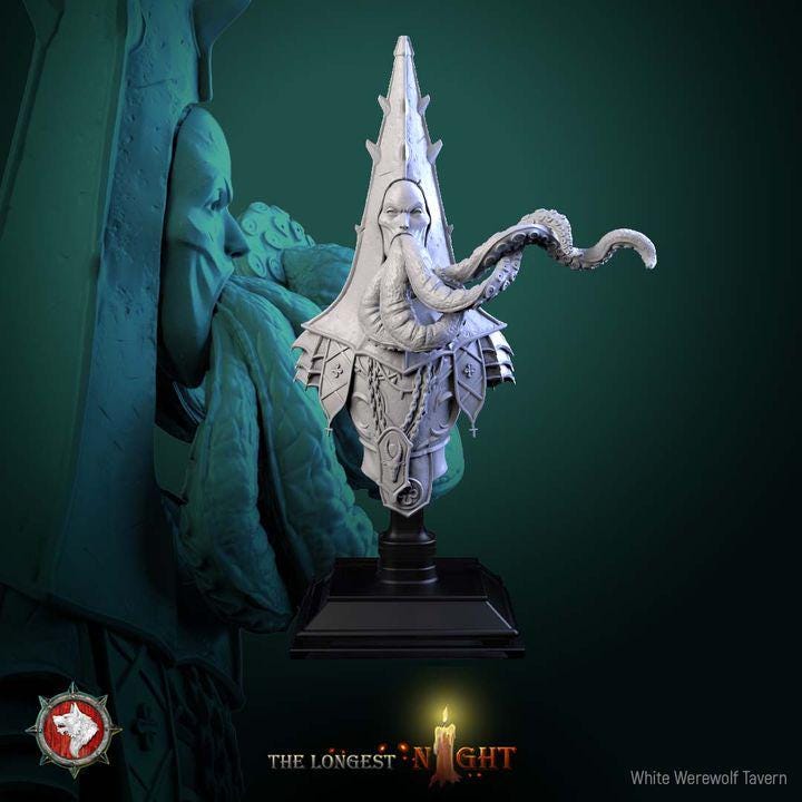 Cursed Priest - Unpainted Miniature Bust