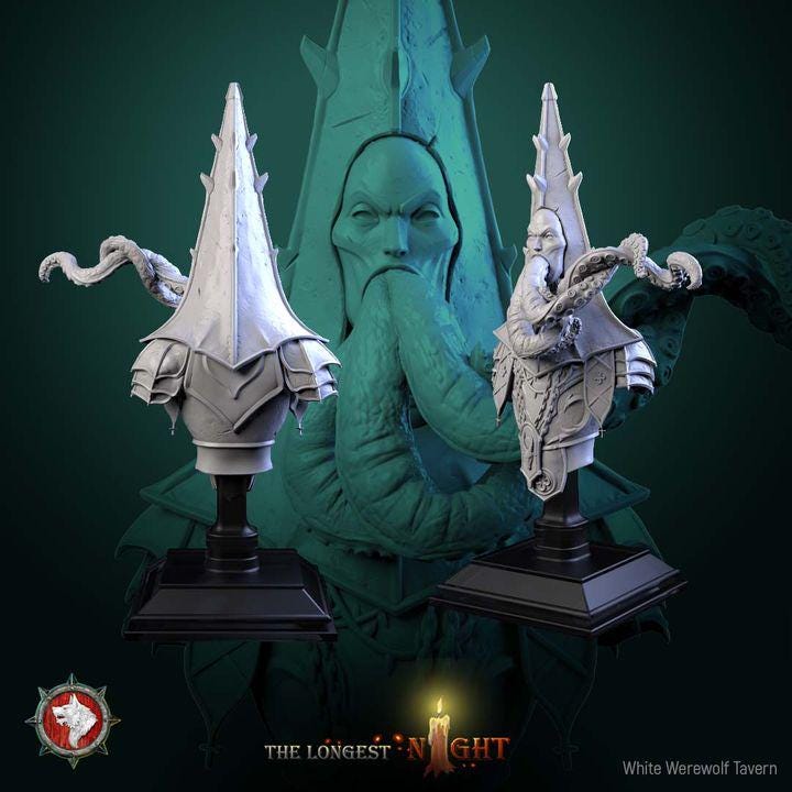 Cursed Priest - Unpainted Miniature Bust