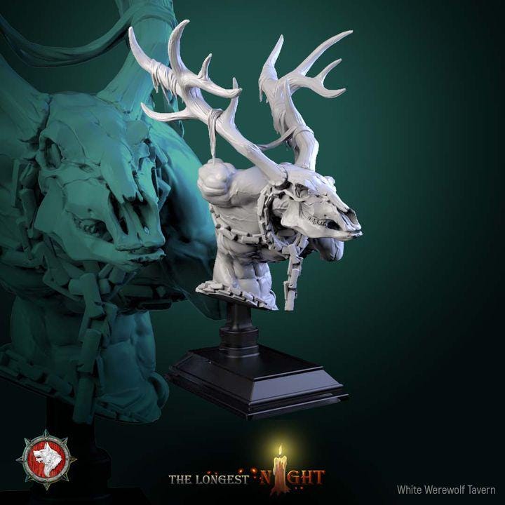 Wendigo - Unpainted Miniature Bust