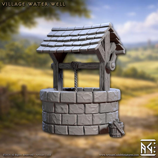 Village Water Well - 32mm Scale - Unpainted Miniature