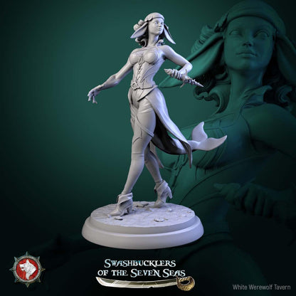 Delphinid Raider - 32mm Scale - Unpainted Miniature