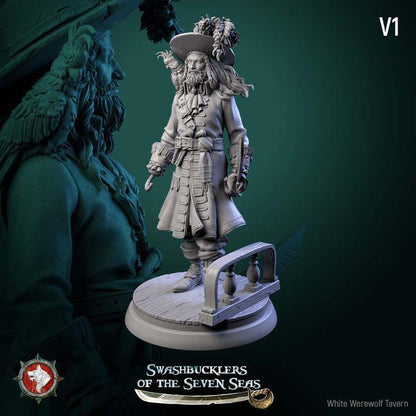 Captain Aurelius Drake - 32mm, 75mm Scale - Unpainted Miniature