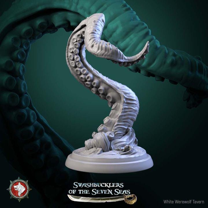 Kraken Tentacles - 32mm Scale - Unpainted Miniature
