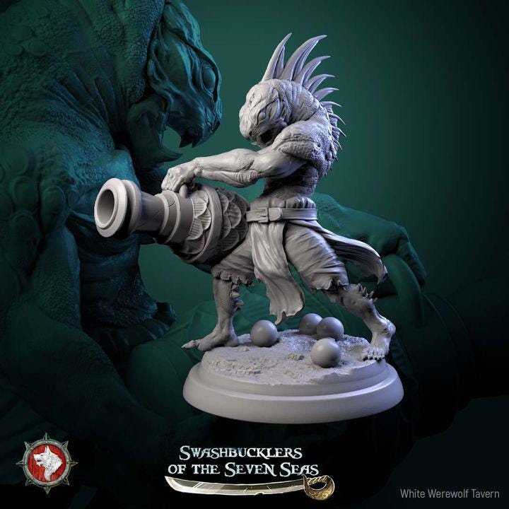 Scaled Gunners - 32mm Scale - Unpainted Miniature