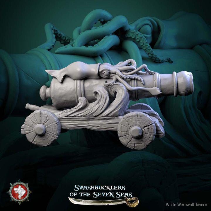Ship Cannon - 32mm Scale - Unpainted Miniature