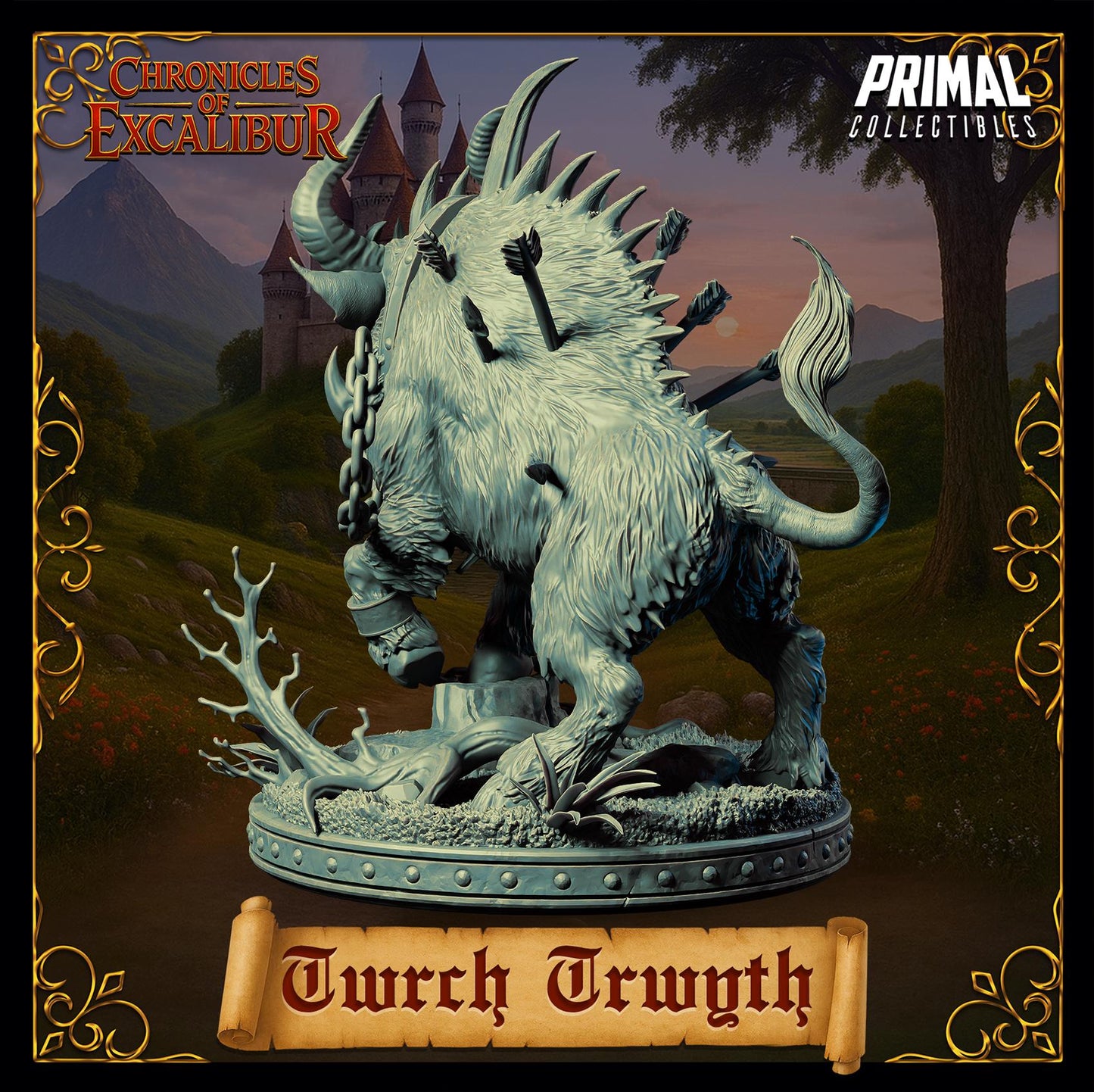 Twrch Trwyth, Wild Boar - Chronicles of Excalibur - Unpainted Miniature