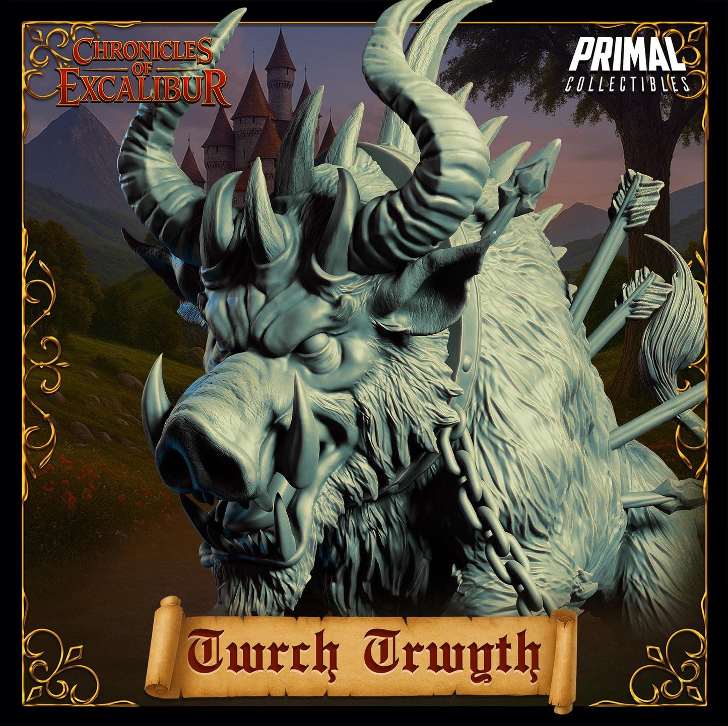 Twrch Trwyth, Wild Boar - Chronicles of Excalibur - Unpainted Miniature