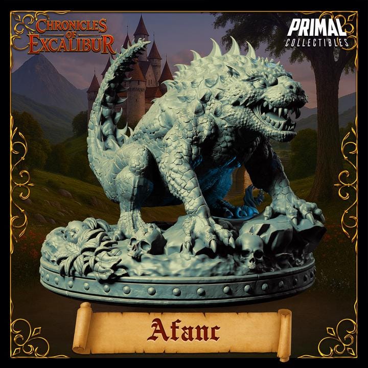 Afanc, Lizard Monster - Chronicles of Excalibur - Unpainted Miniature