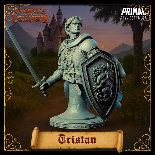 Human Knight, Tristan- Unpainted Miniature Bust