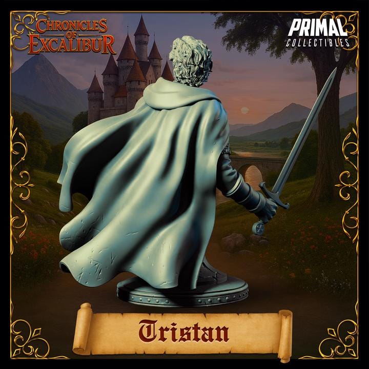 Human Knight, Tristan- Unpainted Miniature Bust