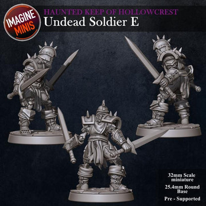 Undead Soldier, E - Haunted Keep - Unpainted Miniature