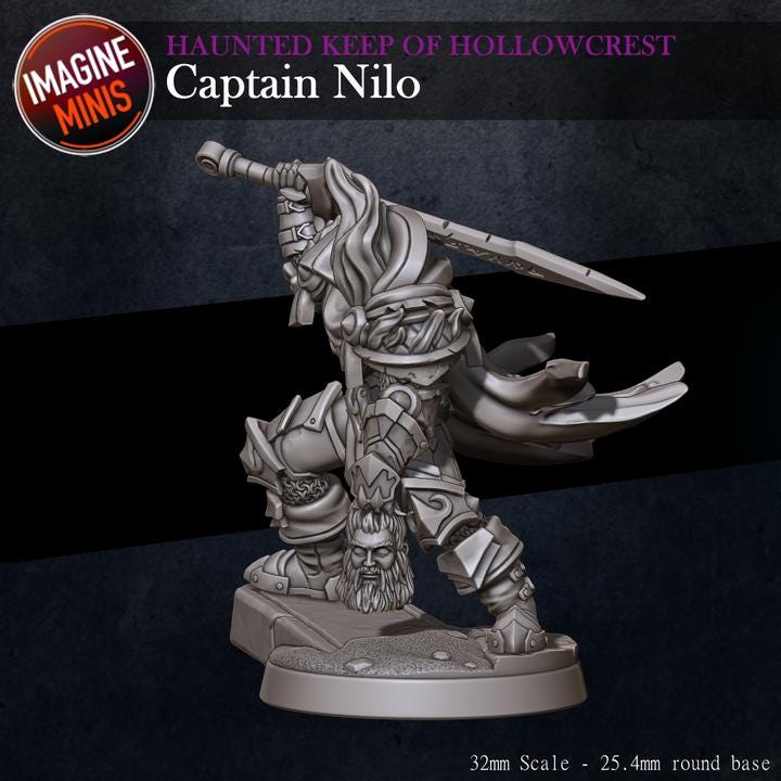 Captain Nilo, Standing - Haunted Keep - Unpainted Miniature