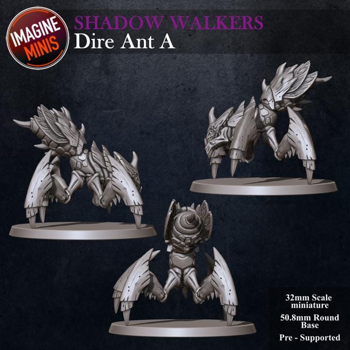 Dire Ants, 6 Poses - Unpainted Miniature
