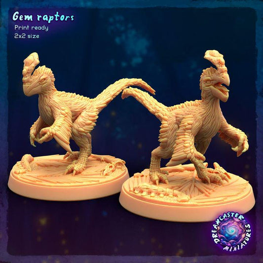 Gem Raptors - 32mm Scale - Unpainted Miniature