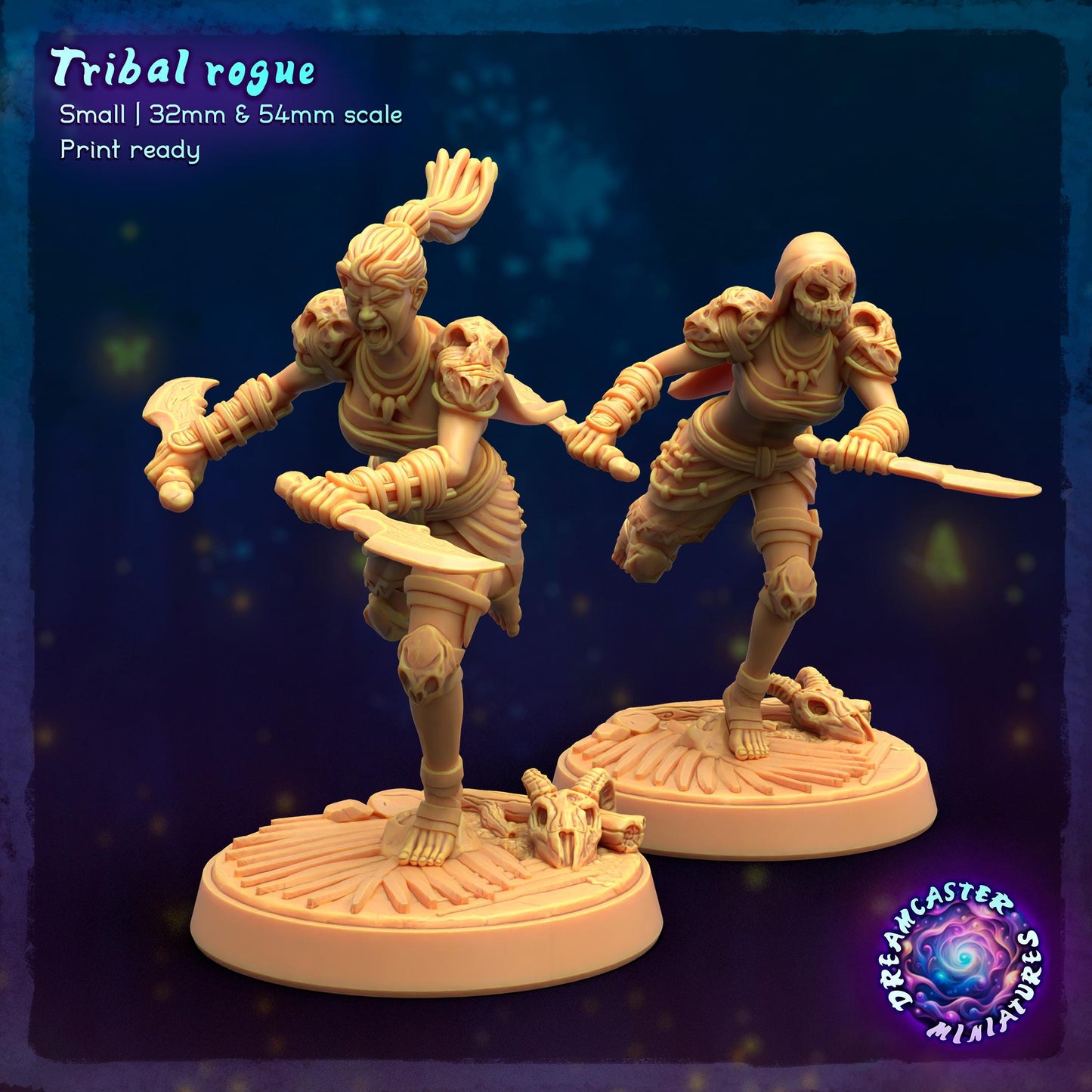 Tribal Warriors - 32mm Scale - Unpainted Miniature