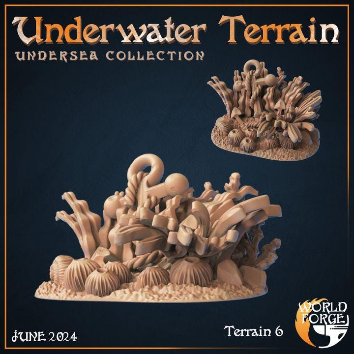 Underwater Terrain - Unpainted Miniature