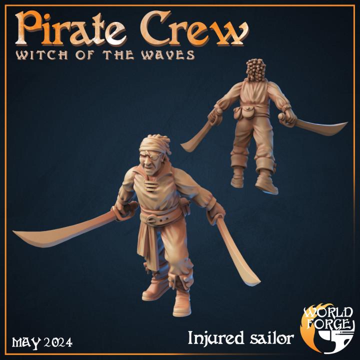 Pirate Crew Set - 32mm Scale - Unpainted Miniature