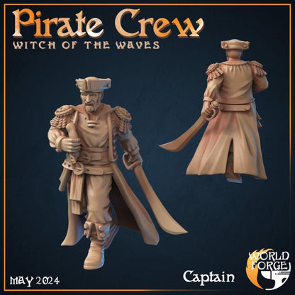 Pirate Crew Set - 32mm Scale - Unpainted Miniature