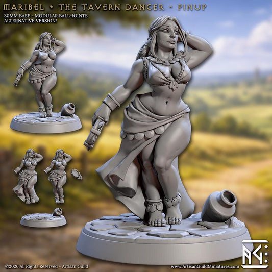 Maribel, the Tavern Dancer - Pinup - Unpainted Miniature