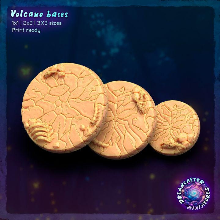 Volcano Bases - Unpainted Miniature
