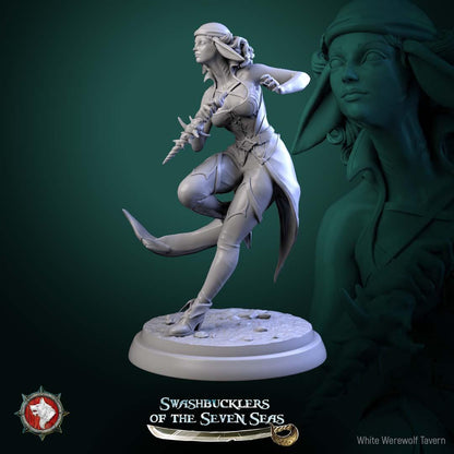 Delphinid Raider - 32mm Scale - Unpainted Miniature