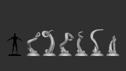 Kraken Tentacles - 32mm Scale - Unpainted Miniature
